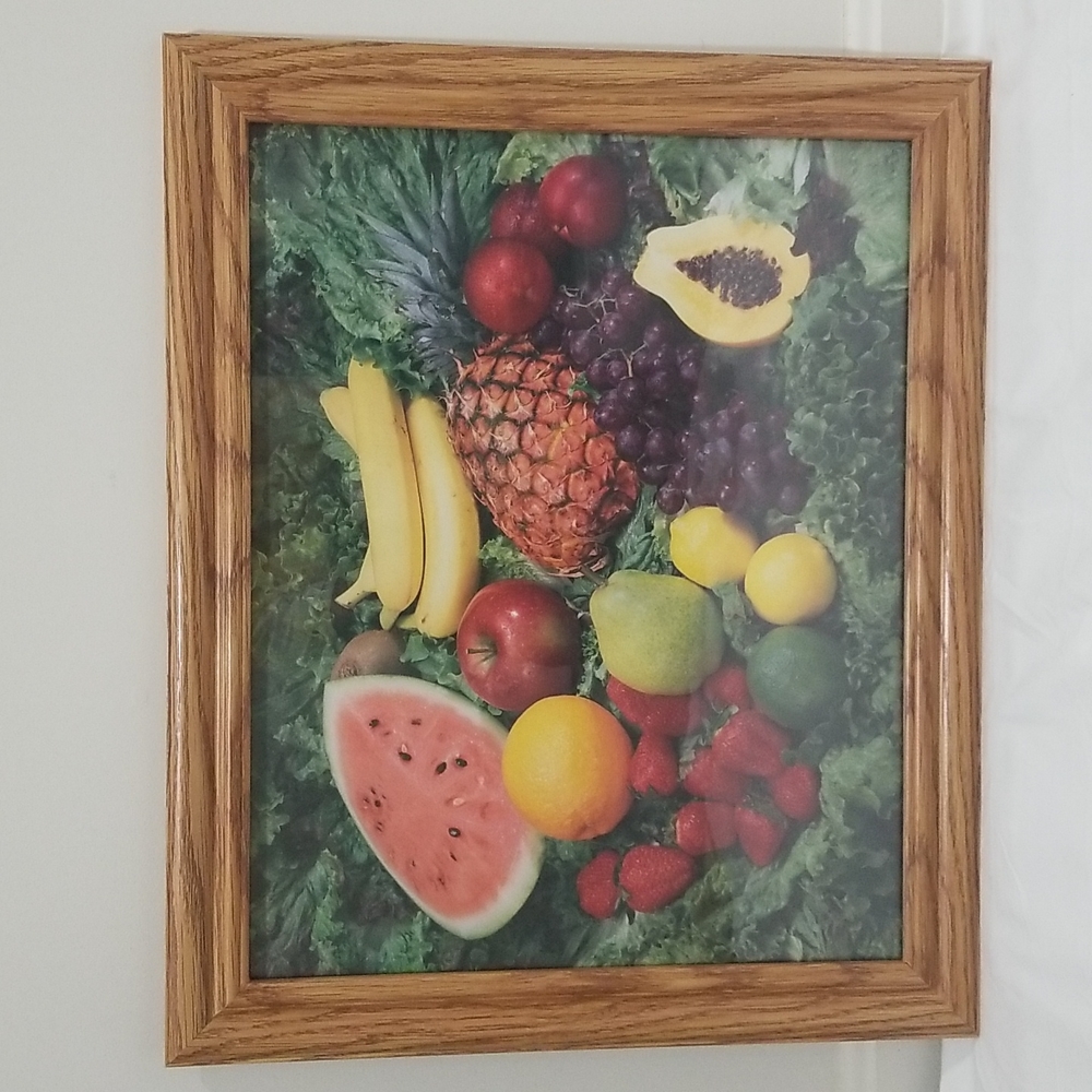 The "Fruits of Life" Wood Framed Wall Art